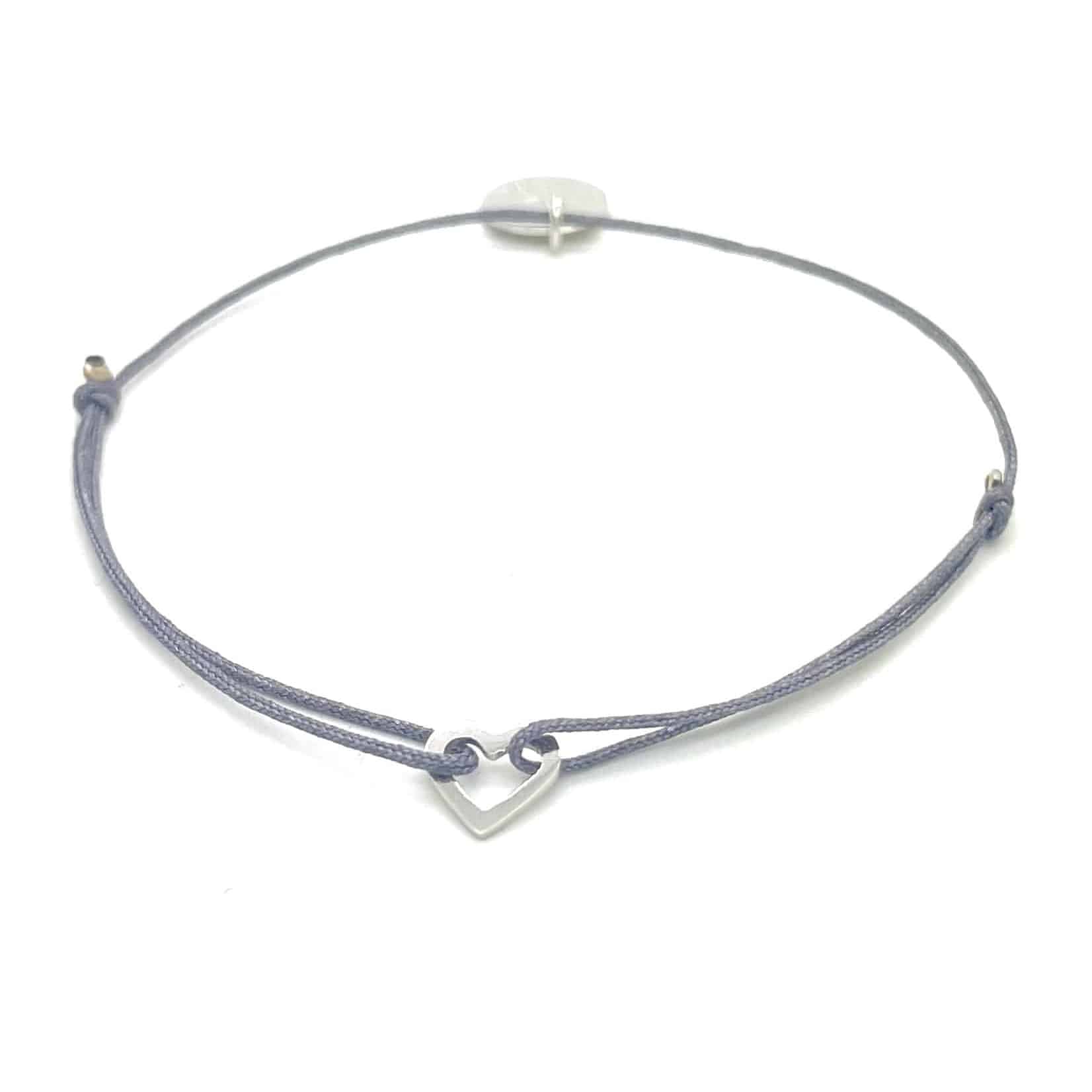 Bracelet Micro Heart rhodium-plated